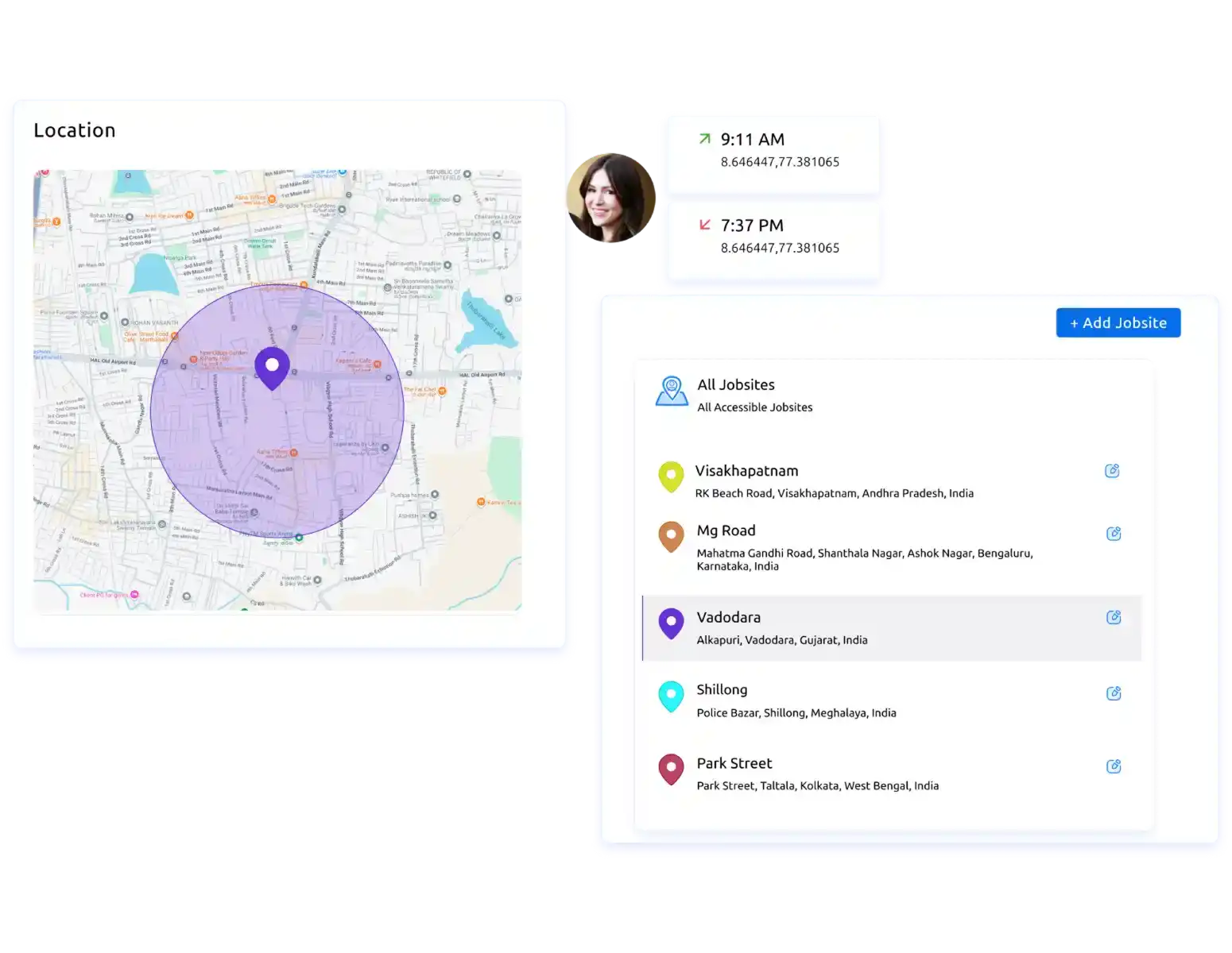 location tracking dashboard